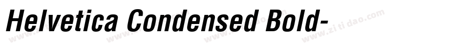 Helvetica Condensed Bold字体转换